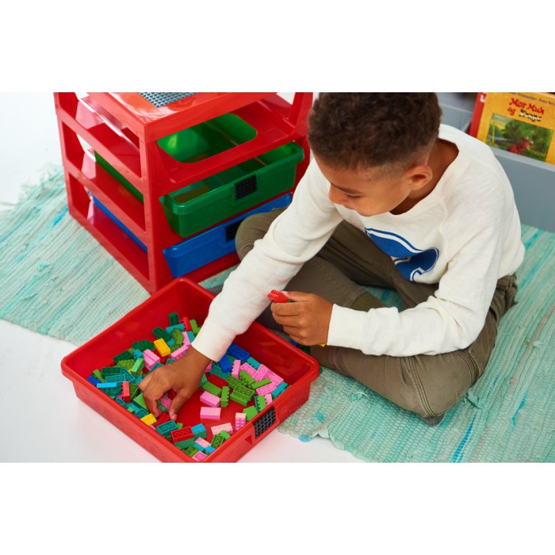 LEGO opbergbox 3-DRAWER STORAGE RACK, 3 lades, blauw